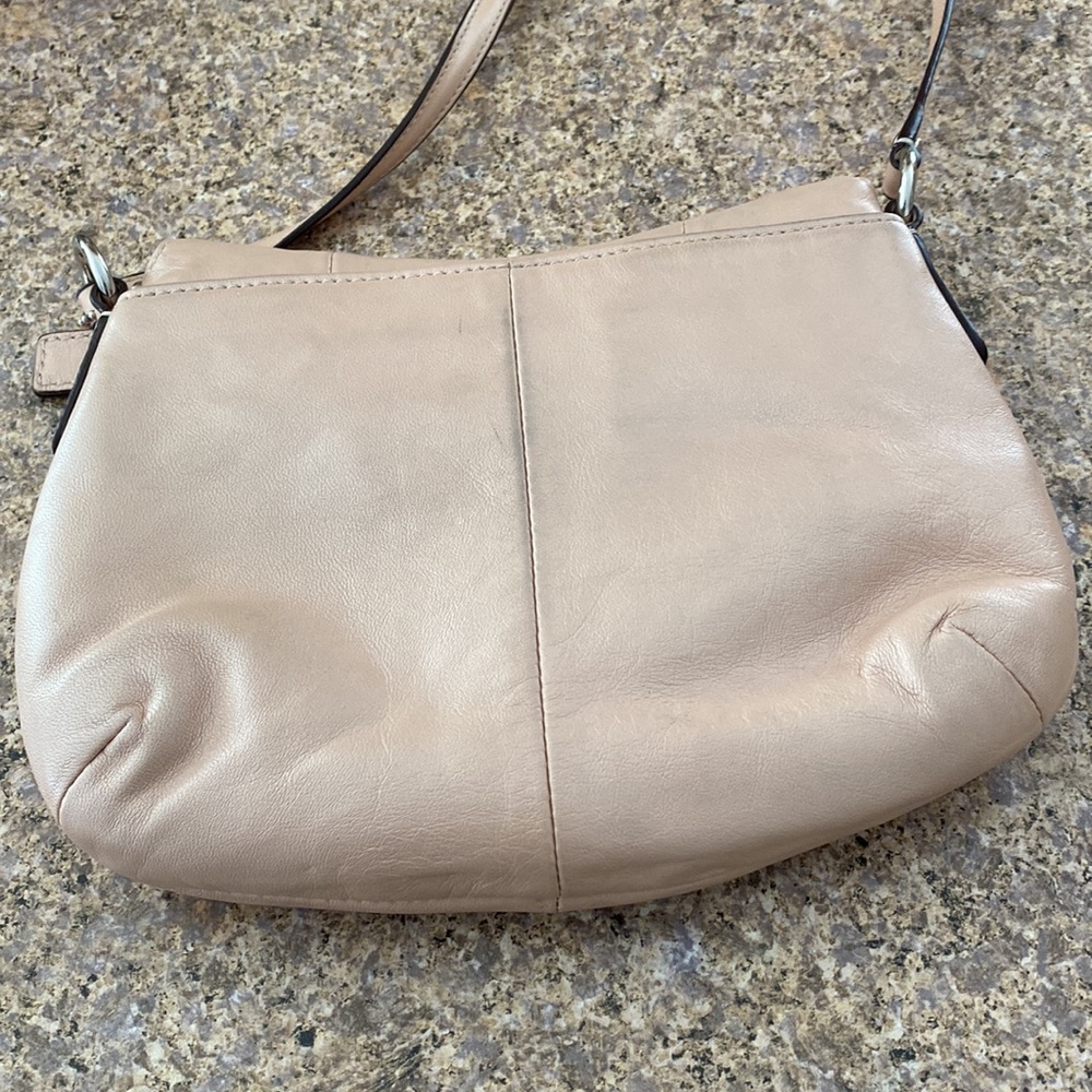 Coach Crossbody Leather Bag Pink Silver Toned Hardware Small Purse - Picture 9 of 17